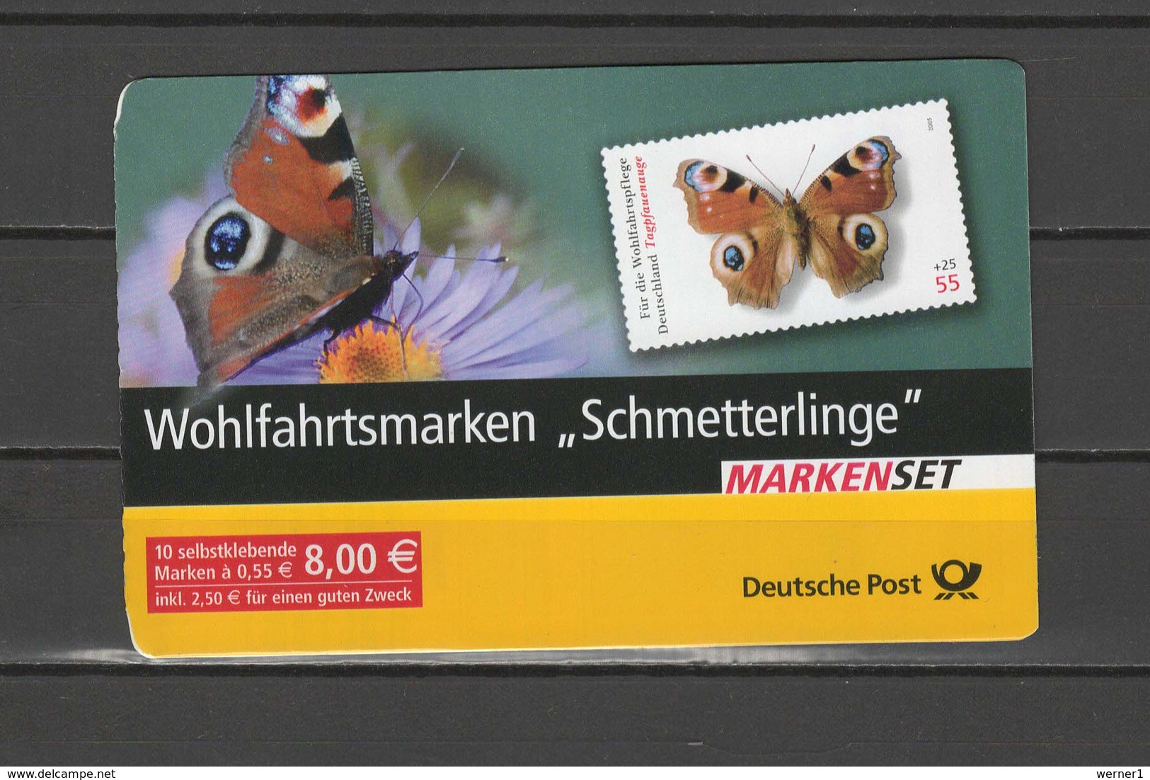 Germany 2005 Butterflies Stamp Booklet With 10 Self Adhesive Stamps MNH - Mariposas