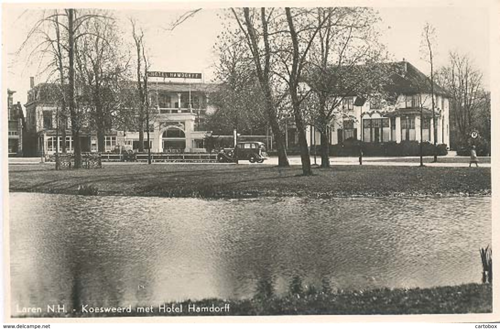 Laren (NH), Koesweerd Met Hotel Hamdorff   (glansfotokaart) - Laren (NH)