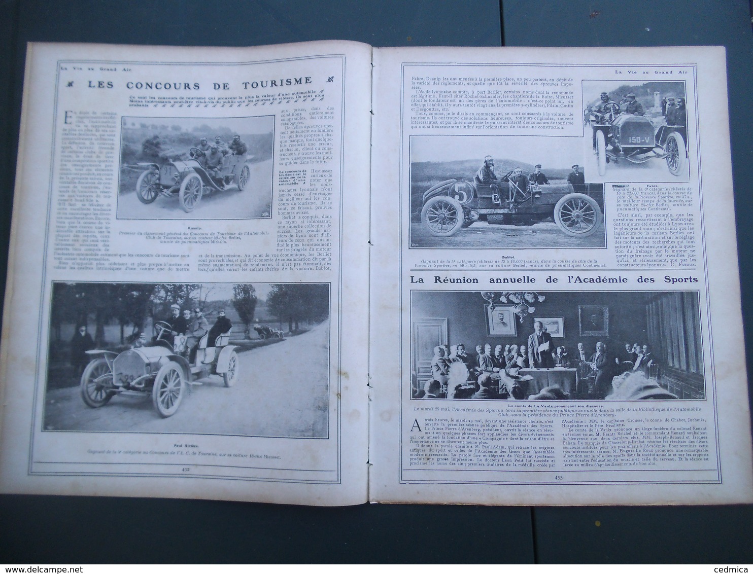 LA VIE AU GRAND AIR N°403 DU 9 JUIN 1906 CIRCUIT DE LA SARTHE,CONCOURS DE TOURISME,LE TOUR DE FRANCE,ALPHONSE XIII A LA - 1900 - 1949