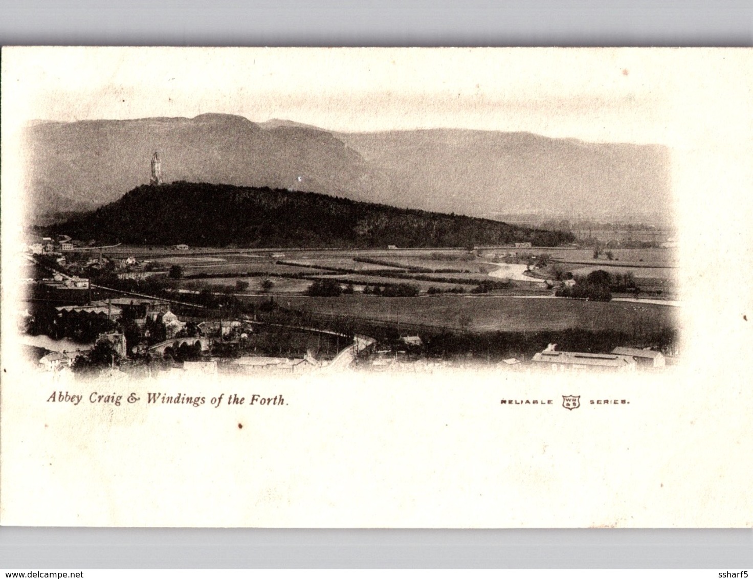 SCOTLAND Abbey Craig & Windings Of The Forth Panorama C. 1906 - Stirlingshire