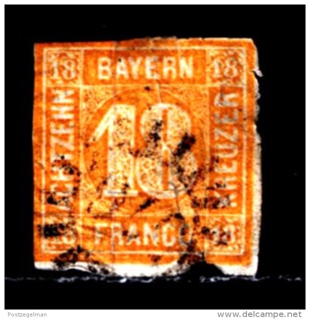 BAYERN, 1850, Used Stamp(s)   Number Stamps M7  Scan 15185, 18 Kr Yellow - Other & Unclassified