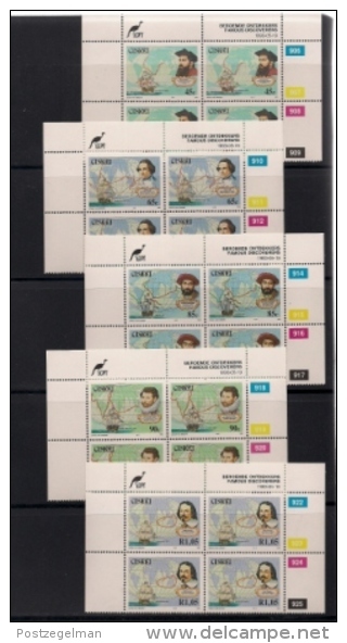 CISKEI, 1993, MNH Control Block Stamps, Famous Discoverers,  M 228-232 - Ciskei