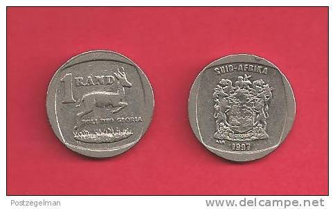 SOUTH AFRICA  1997 Nicely Used 1 Rand Coin - Zuid-Afrika