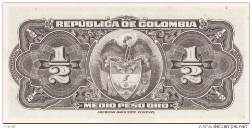 Colombia  #345a 1/2 Peso Oro, Prefix A 16.1.1948 Issue Banknote - Colombia