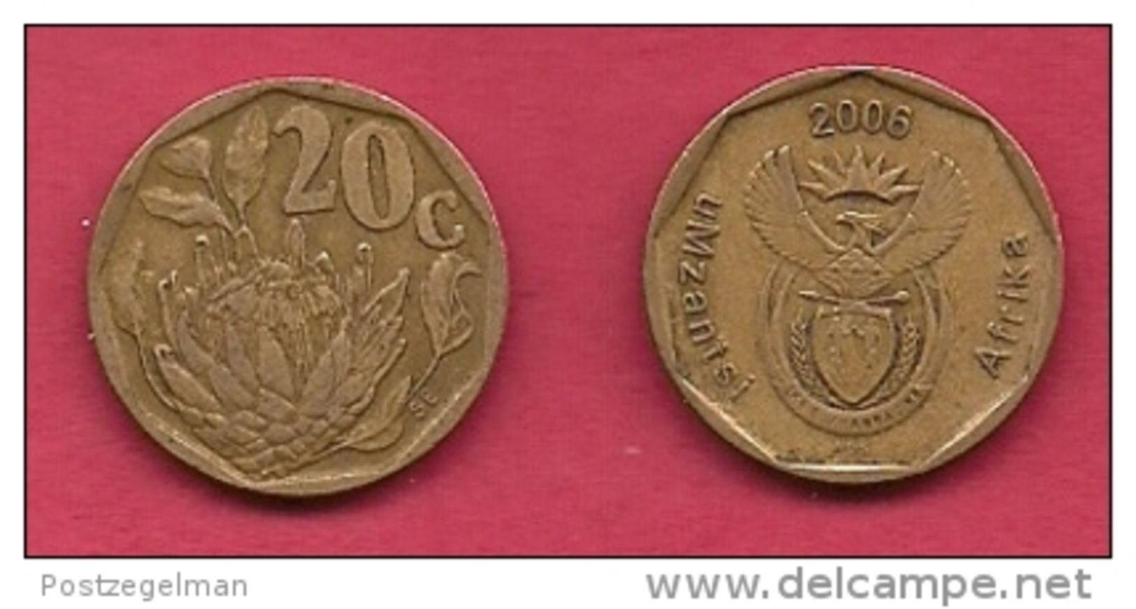 SOUTH AFRICA, 2006, 3 Off Nicely Used Coins 20 Cent C2102 - Zuid-Afrika