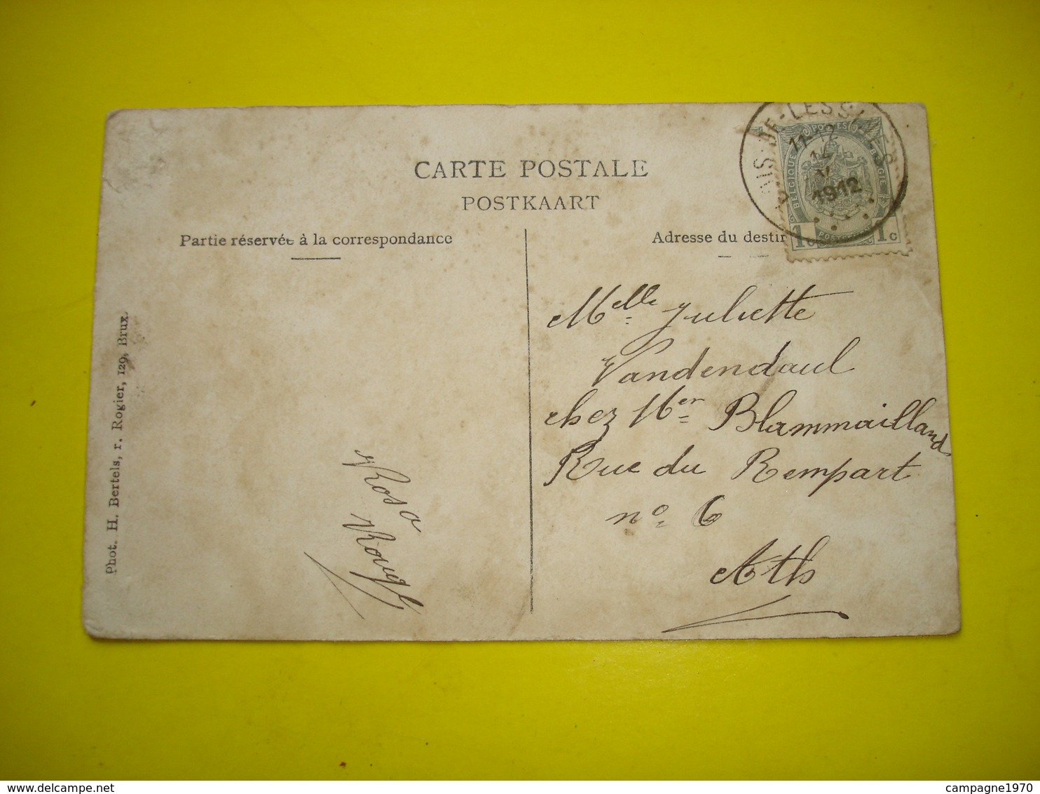 CPA - LESSINES ( ATH ) - LA POSTE ( !! VOIR ETAT !! ) ( 1912 ) - Lessen