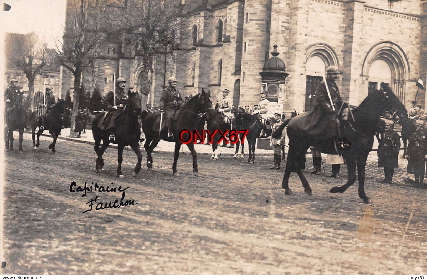 Carte Photo Militaire Allemand LANDAU (Allemagne-Palatinat) Revue Militaire Eglise Ste Maria Occupation Française - Landau