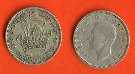 GREAT BRITAIN 1947-48 Coin 1 Shilling Copper-nickel KM863 C469 - I. 1 Shilling