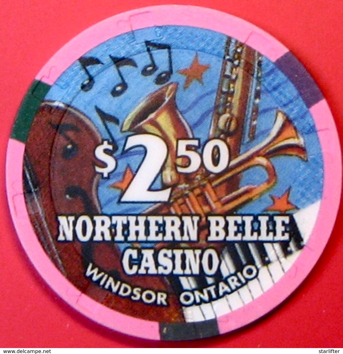 2.50 Casino Chip. Northern Belle, Ontario, Canada. M81. - Casino