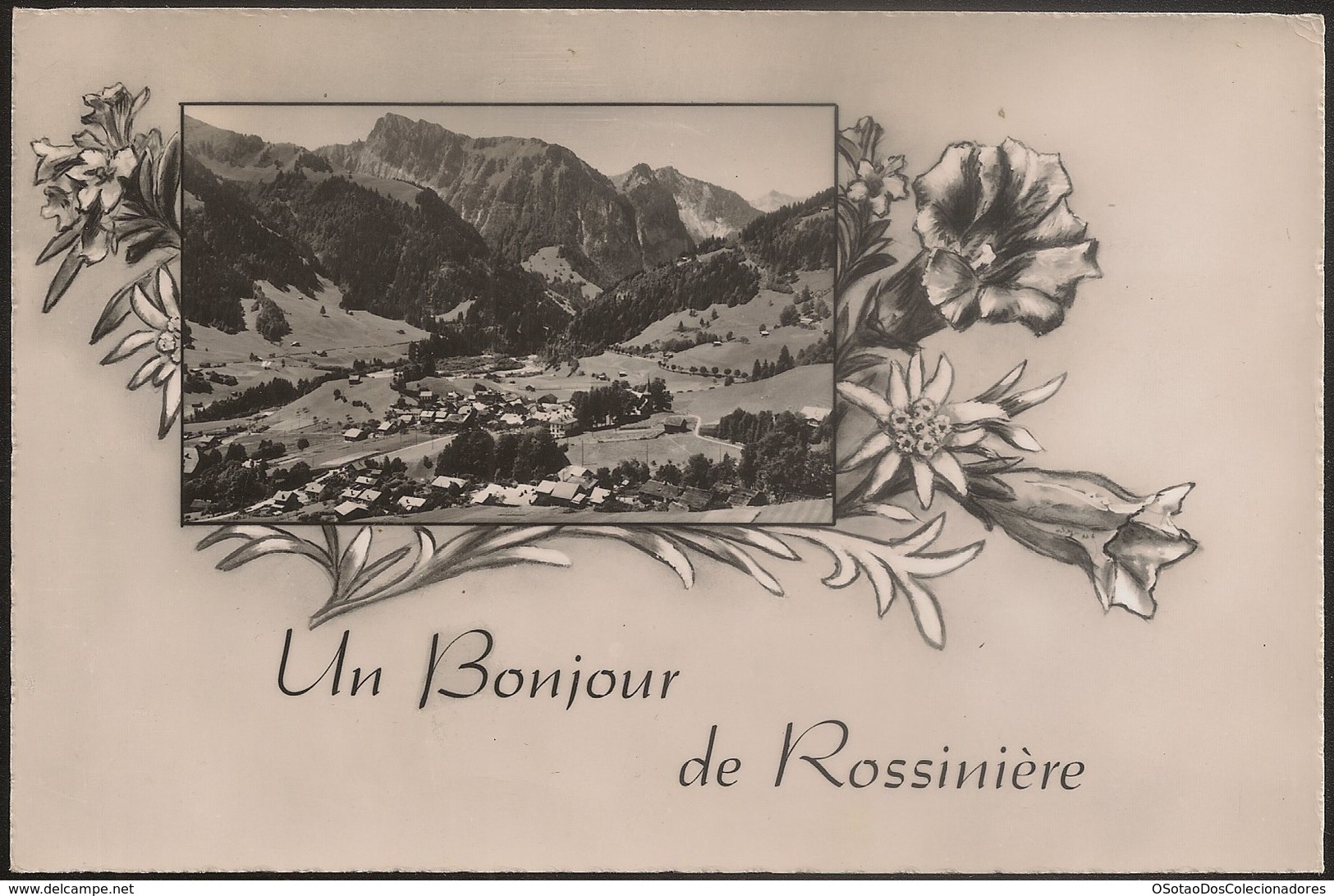 Postcard Switzerland - Swiss - Helvetica - Pays D'Enhaut - Un Bonjour De Rossiniere (Edition A. Deriaz) - CPA - Rossinière