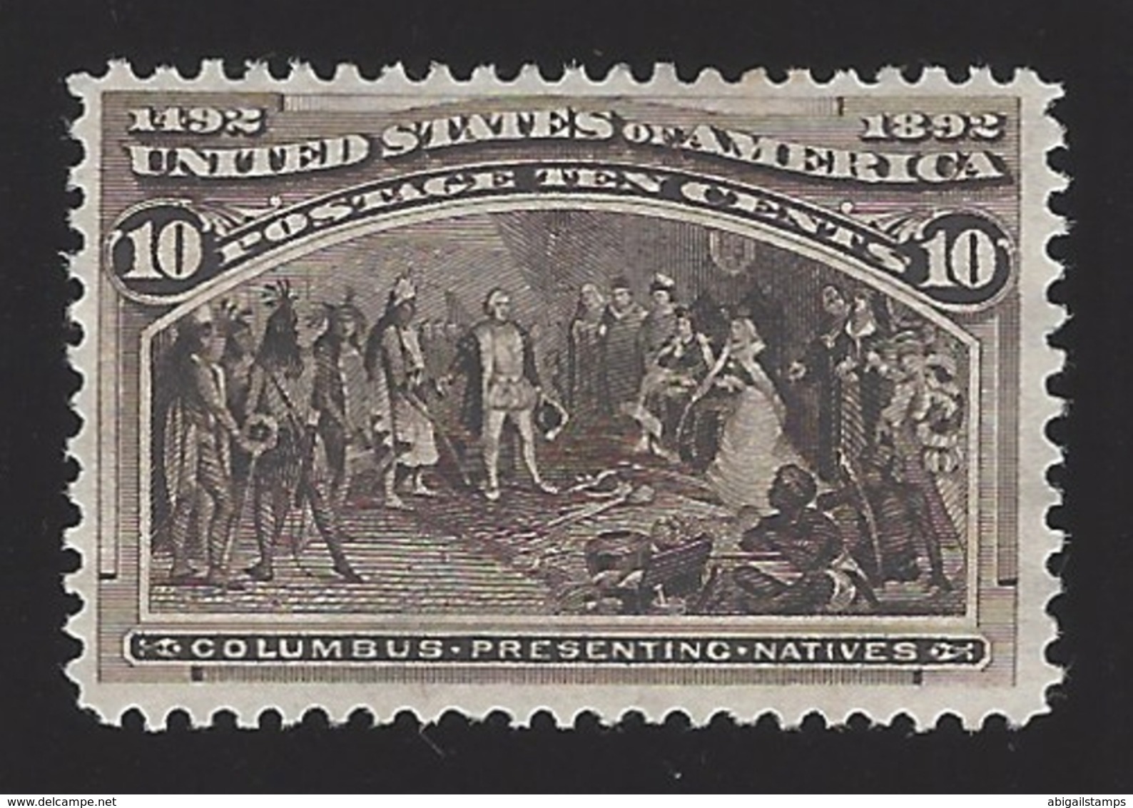 US #237 1893 Black Brown Perf 12 Mint NG VF SCV $100 - Nuevos