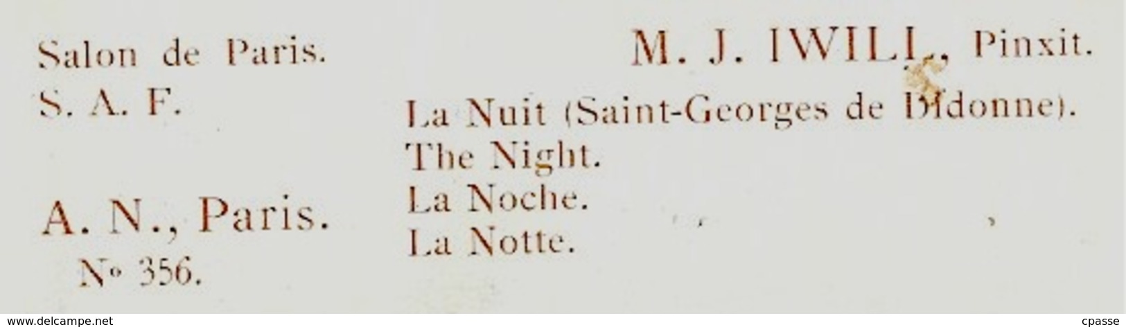 CPA Salon De Paris Tableau De M.J. IWILL Pinxit LA NUIT (Saint-Georges-de-Didonne) 17 St - Peintures & Tableaux