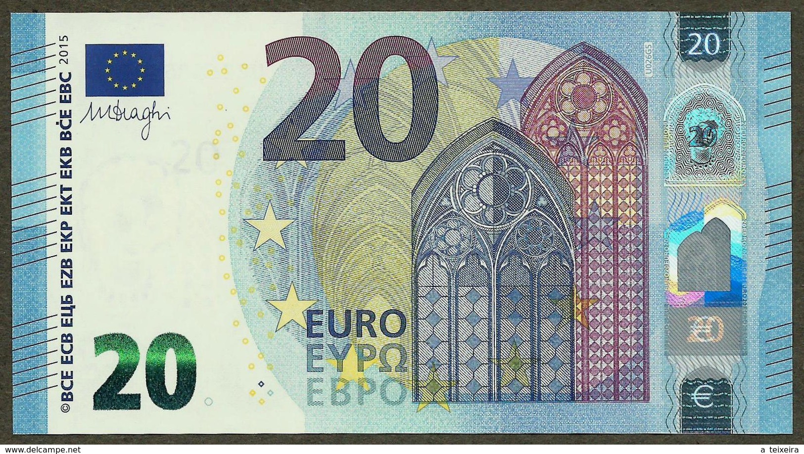 France - 20 Euro - U026 G5 - UE26585572XX - Draghi - UNC - 20 Euro