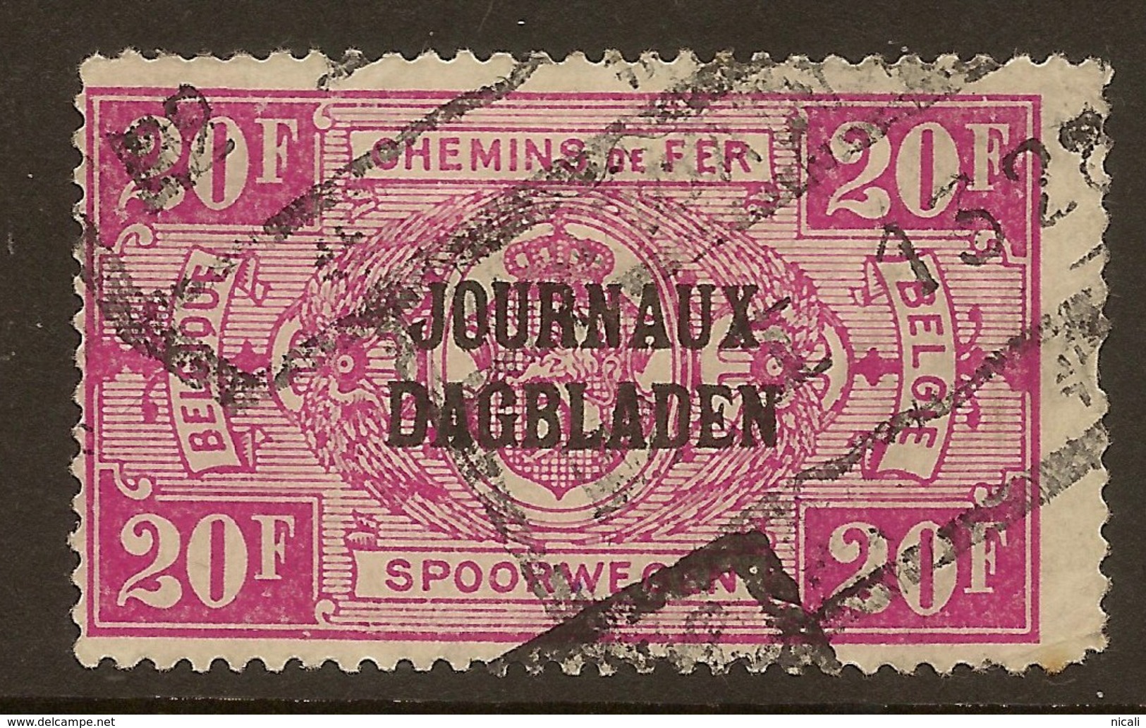 BELGIUM 1929 20f Newspaper Stamp SG N525 U #JU253 - Periódicos [JO]