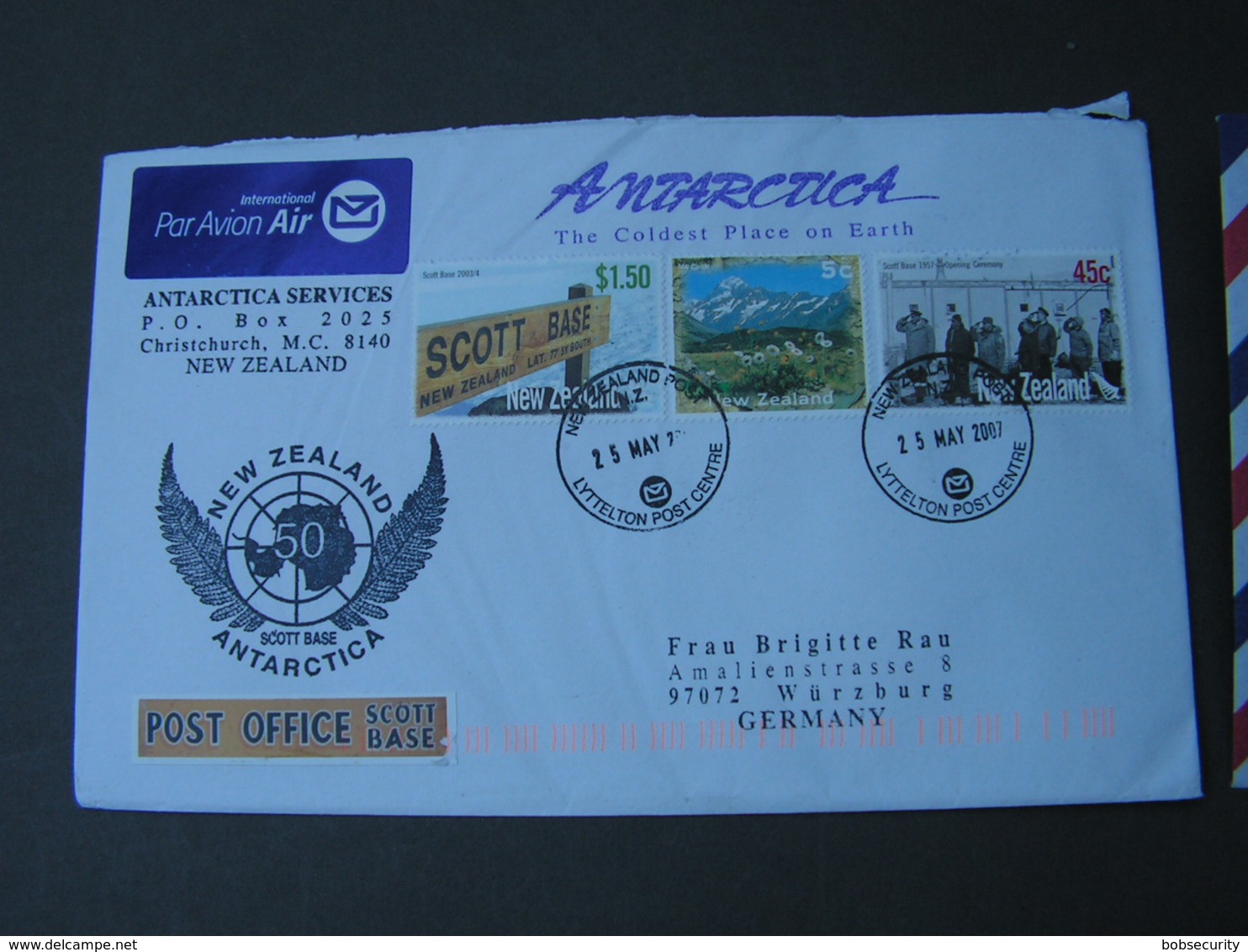 New Zealand , Anarctis Cover .. Scot Base 2007 - Cartas & Documentos