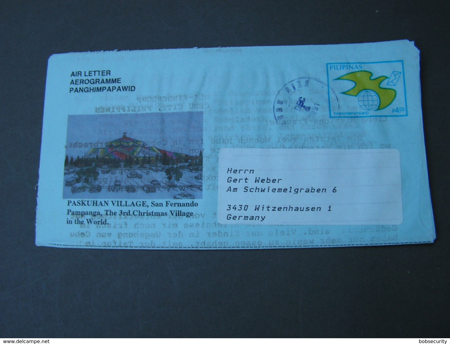Philipinen Aerogramm 1991  Kinderdorf ...Text - Philippinen