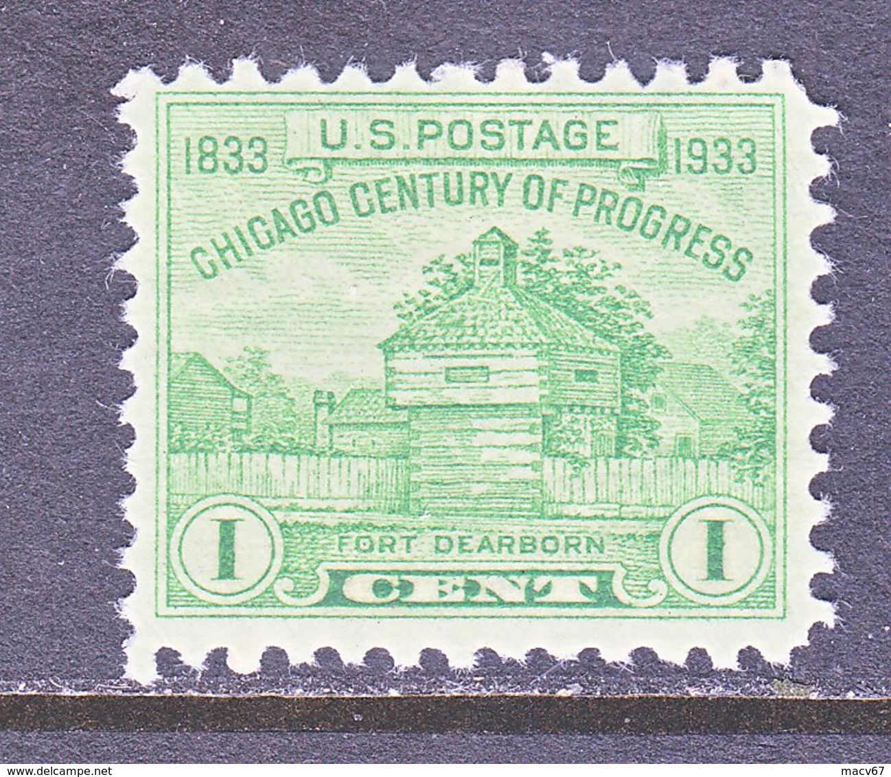 U.S.  728   **   FORT  DEARBORN - Unused Stamps