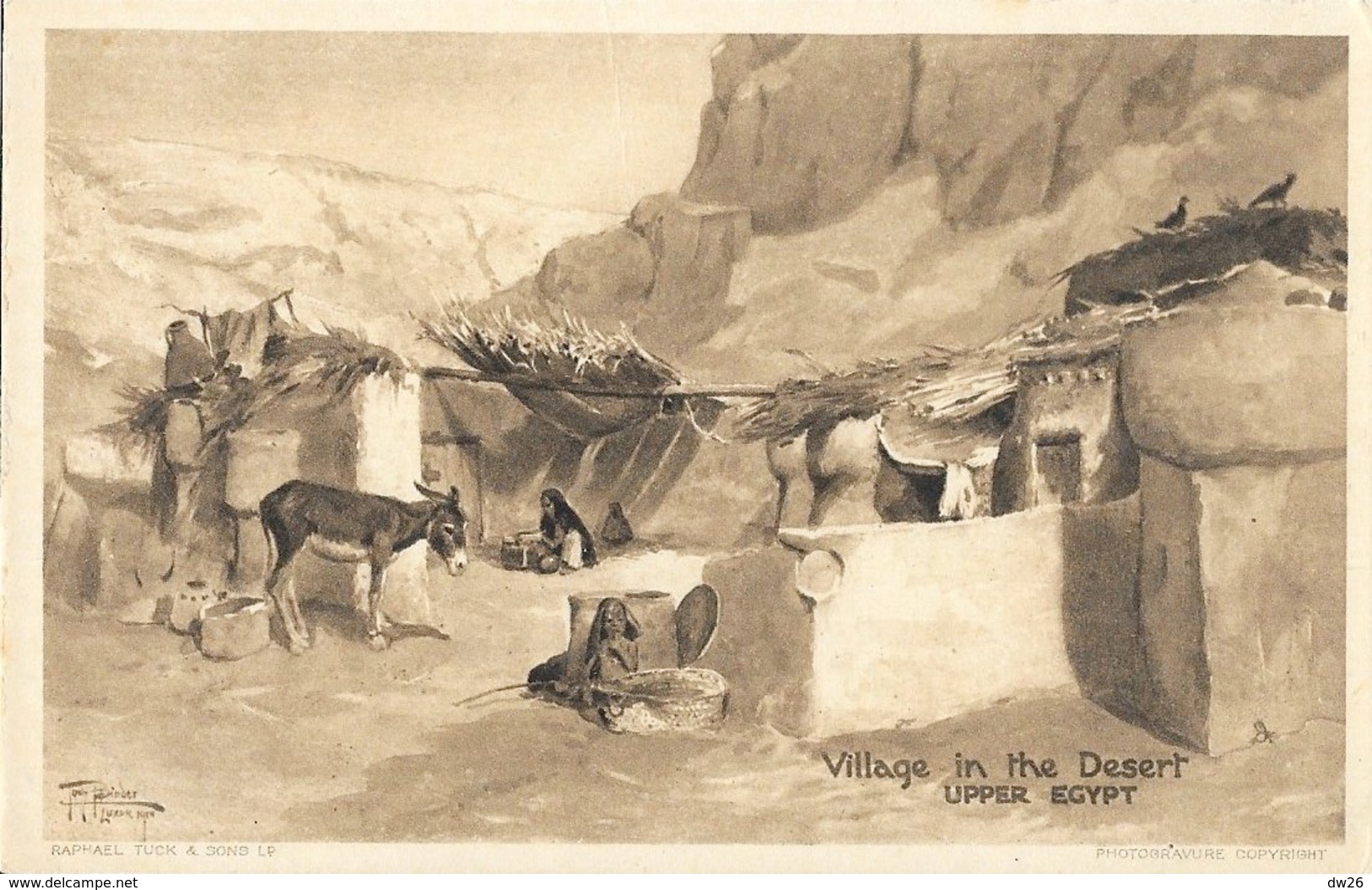 Egypte - Village In The Desert Upper Egypt - Wide-World Series - Tuck's Post Card Non Circulée - Autres & Non Classés