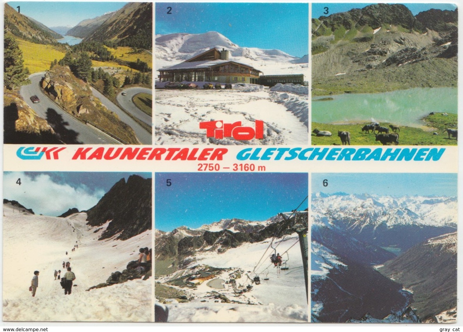 KAUNERTALER GLETSCHERBAHNEN, Tirol, Austria, 1983 Used Postcard [21794] - Kaunertal