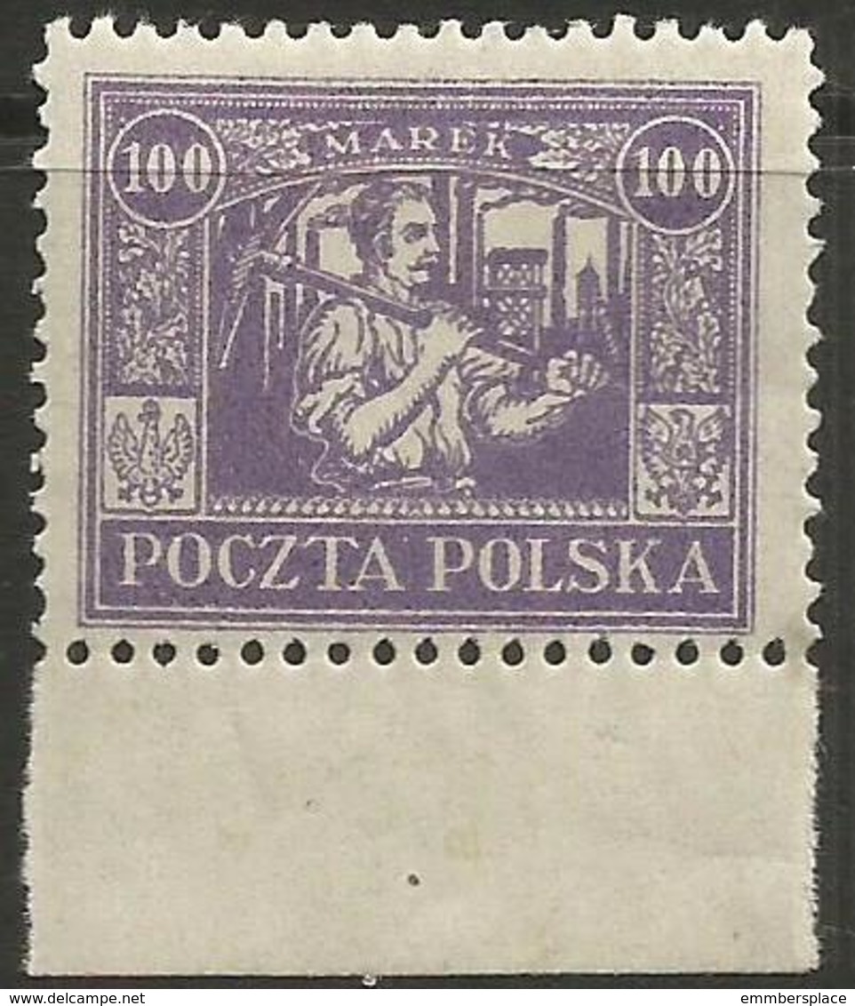 Upper Silesia - 1923 Silesian Miner 100m MNH ** - Silesia