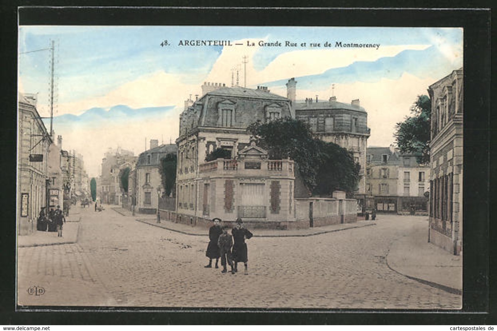 CPA Argenteuil, La Grande Rue Et Rue De Montmorency - Montmorency