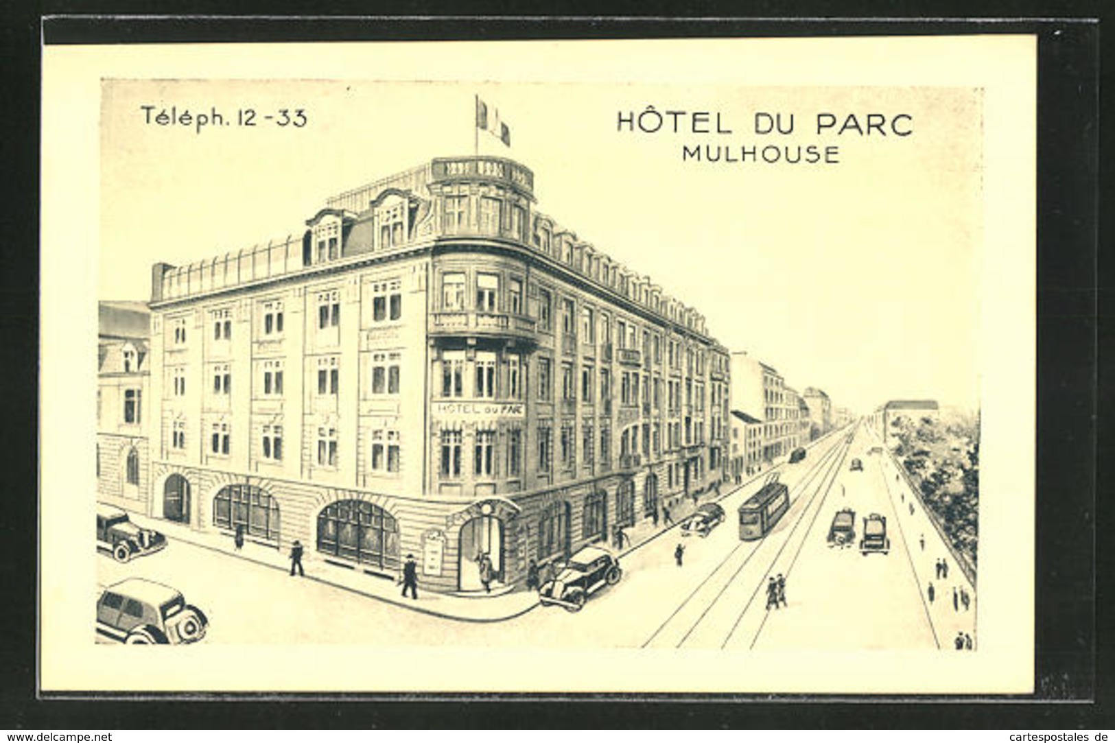 CPA Mulhouse, Vue De Hotel Du Parc - Mulhouse