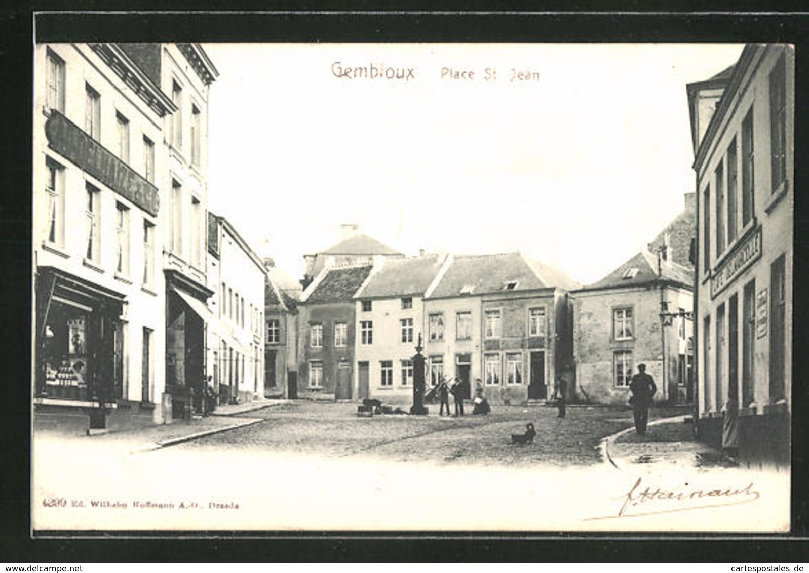 CPA Gembloux, Place St. Jean, Vue De La Rue - Gembloux