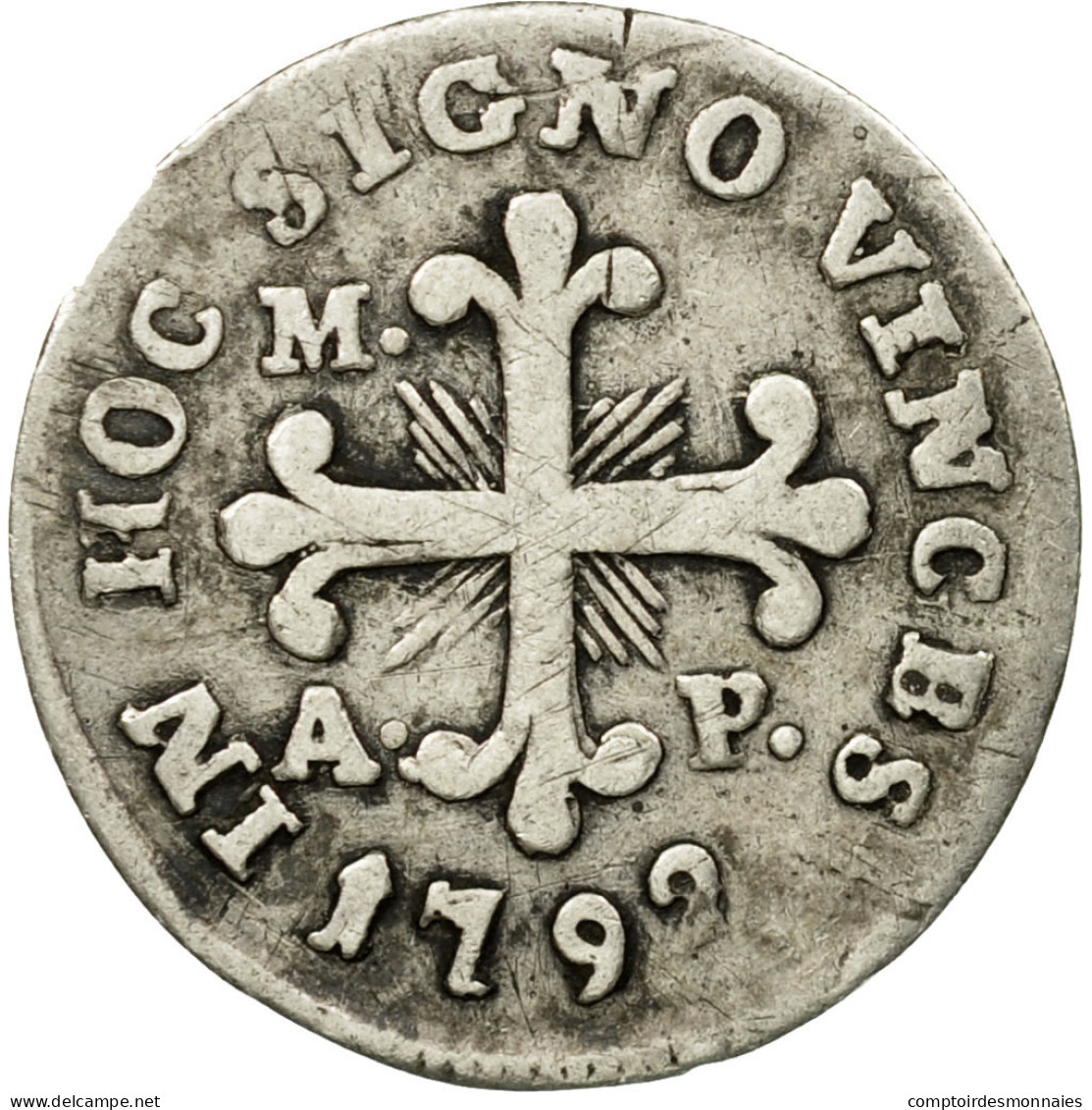 Monnaie, États Italiens, NAPLES, Ferdinando IV, 10 Grana, 1792, Naples, TTB - Neapel & Sizilien
