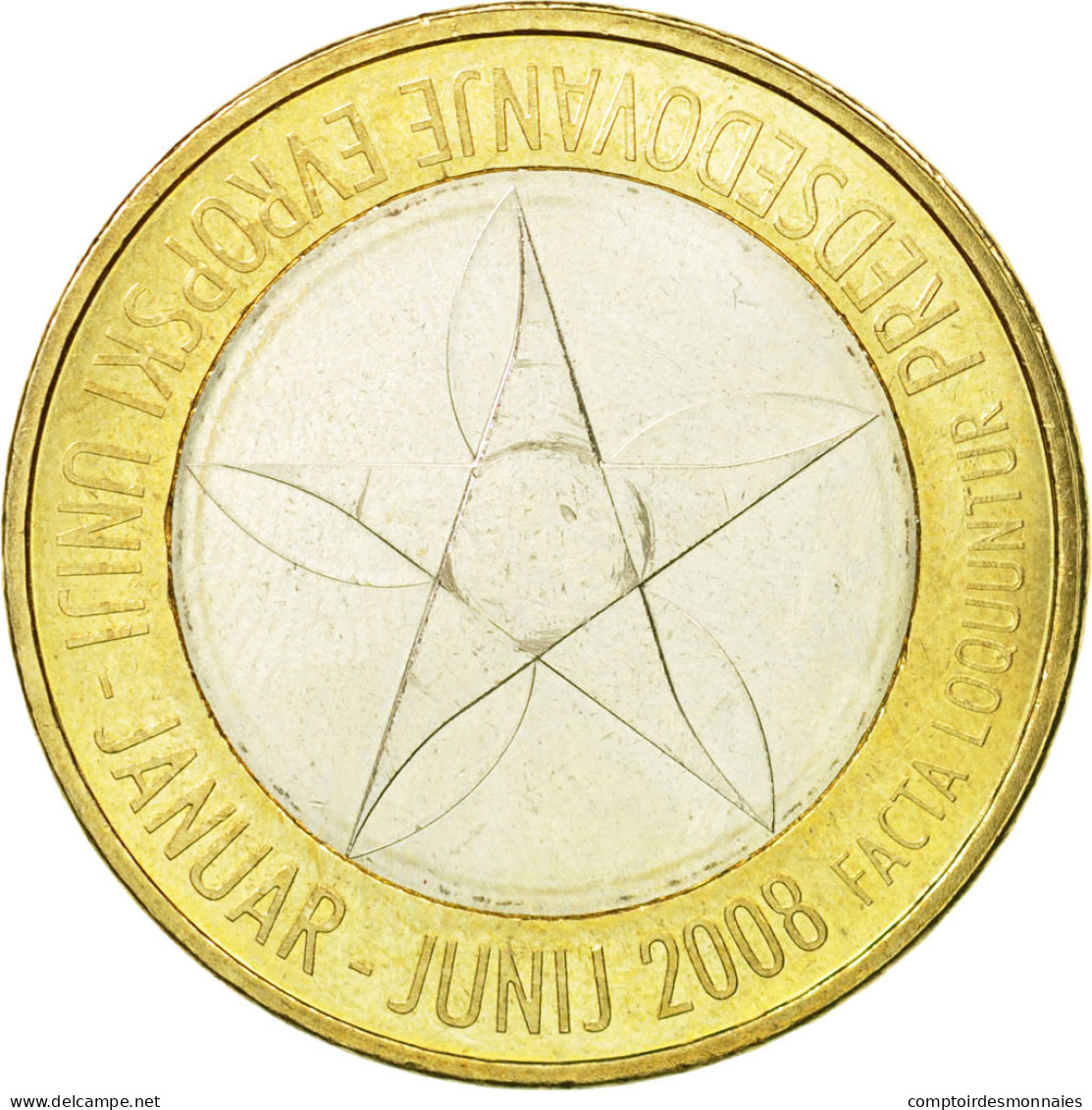 Slovénie, 3 Euro, 2008, SUP+, Bi-Metallic, KM:81 - Slovénie