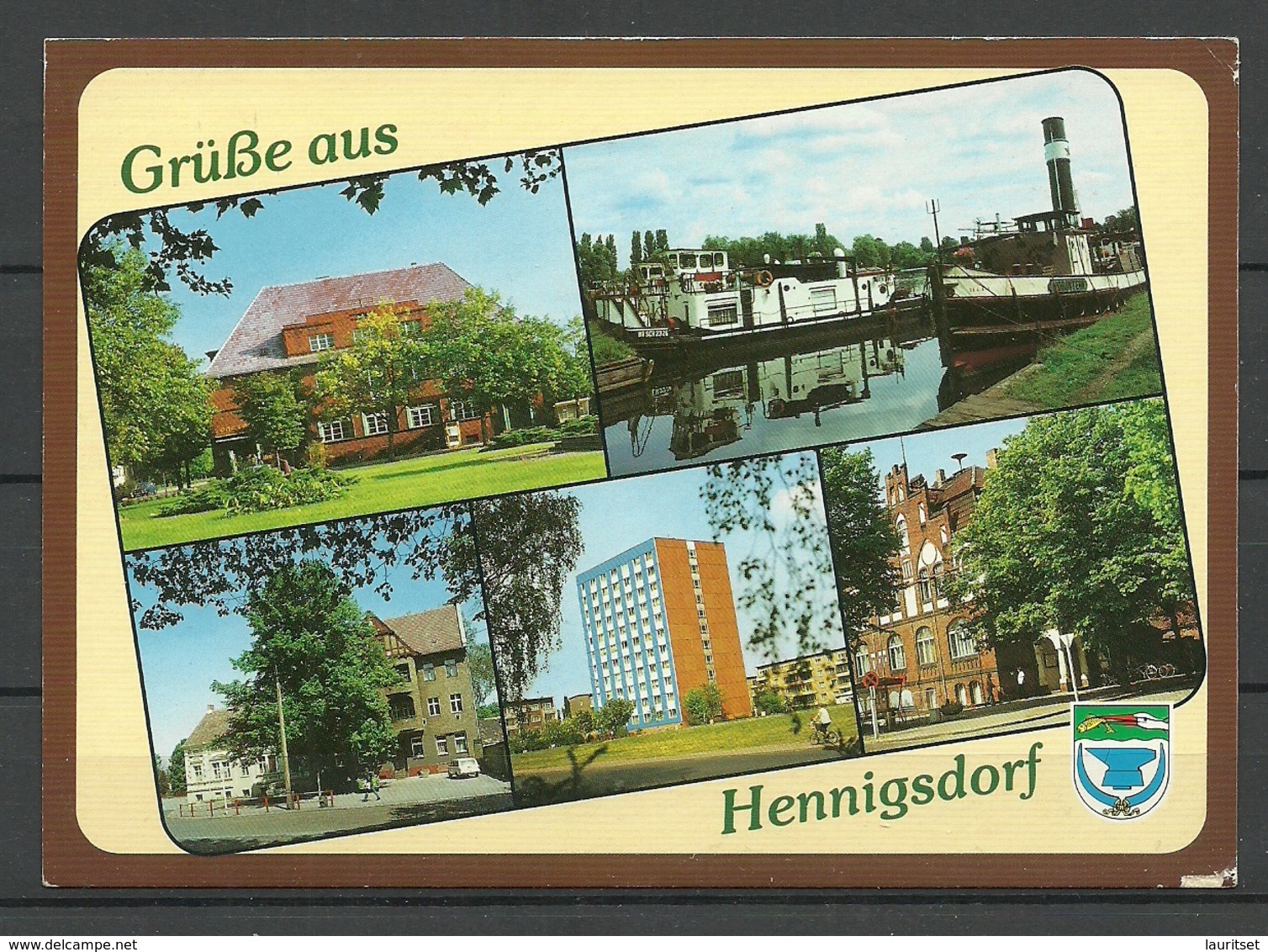 Deutschland Ansichtskarte HENNINGSDORF 1997 Nach Estland Gesendet, Mit Briefmarke - Henningsdorf
