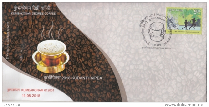 India  2018  Coffee  Kumbakonam Degree Coffee  KUMBAKONAM  Special Cover   #  14996    D Inde Indien - Alimentation