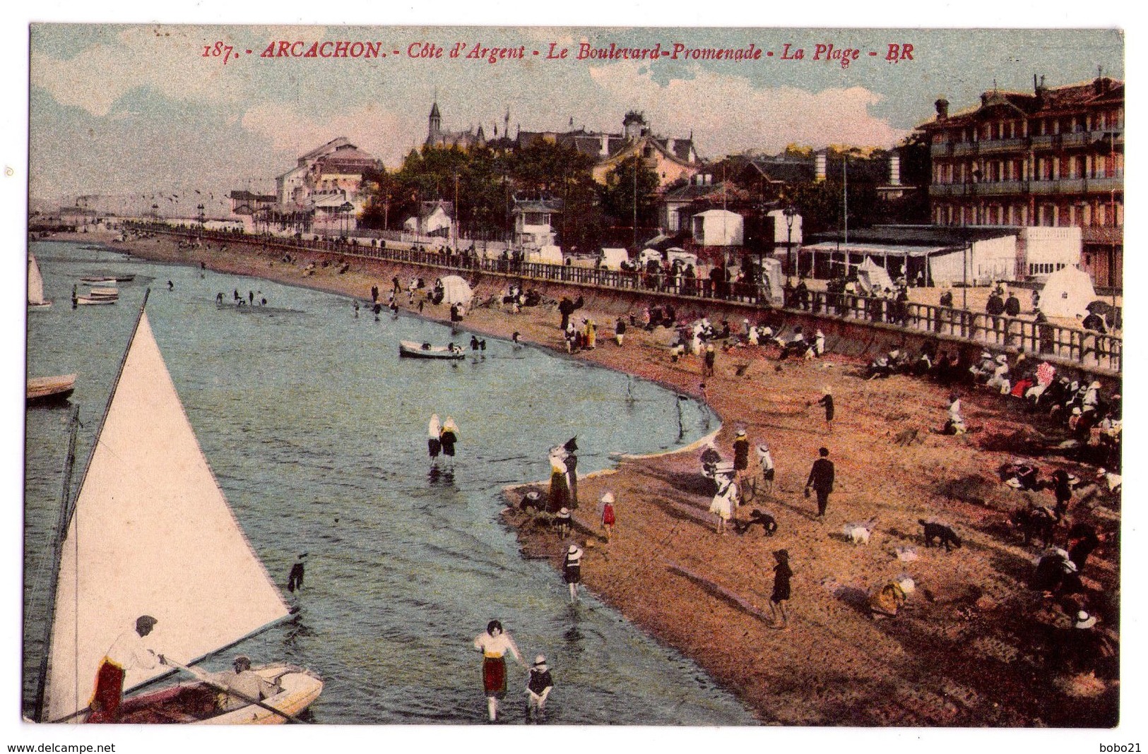 2559 - Arcachon ( 33 ) - Côte D'Argent - Le Boulevard Promenade ( La Plage ) - N°187 - B.R. - - Arcachon