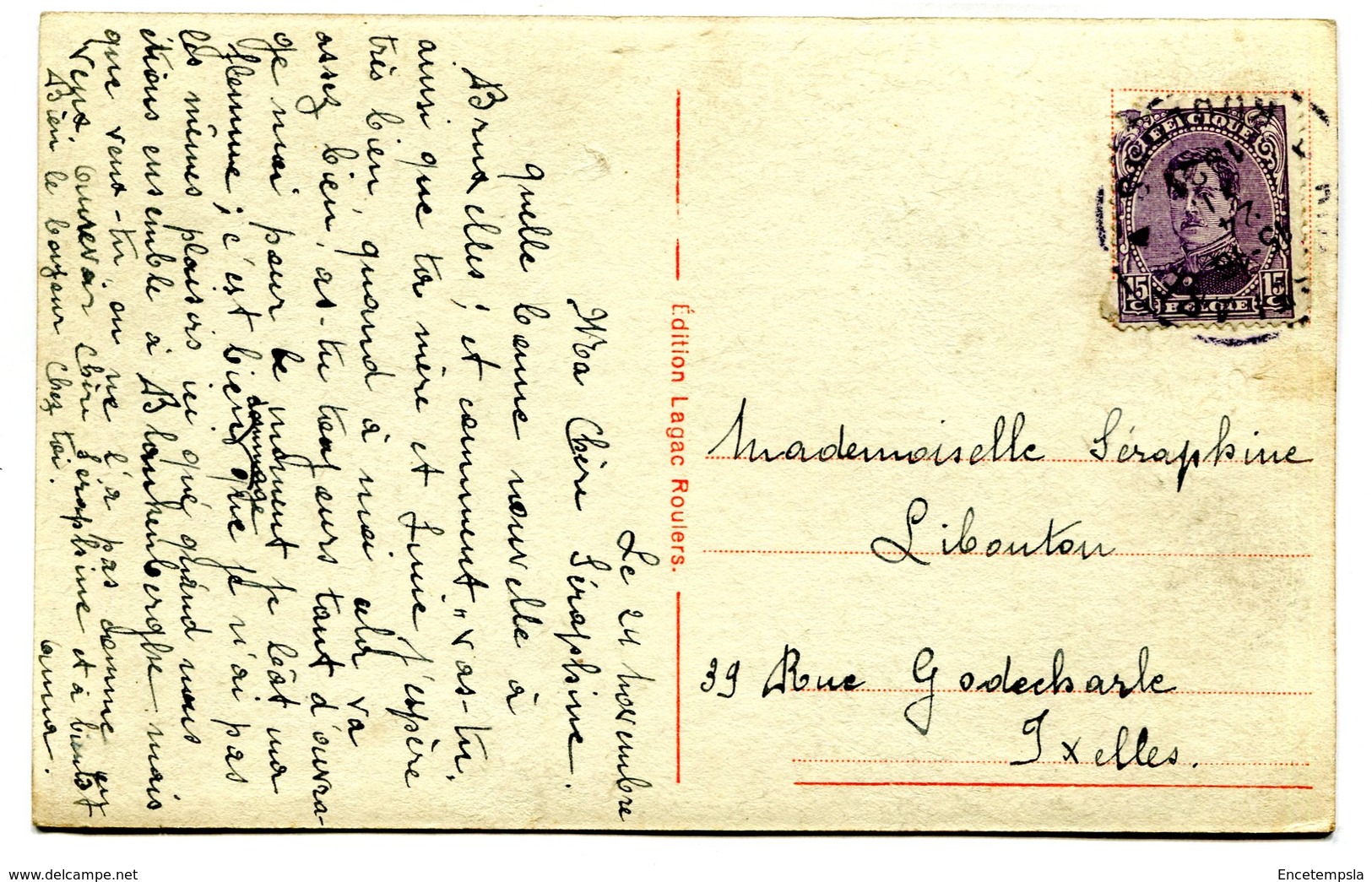 CPA - Carte Postale - Belgique - Roulers - Rue De L'Ecole - 1921 ( SV5459 ) - Roeselare