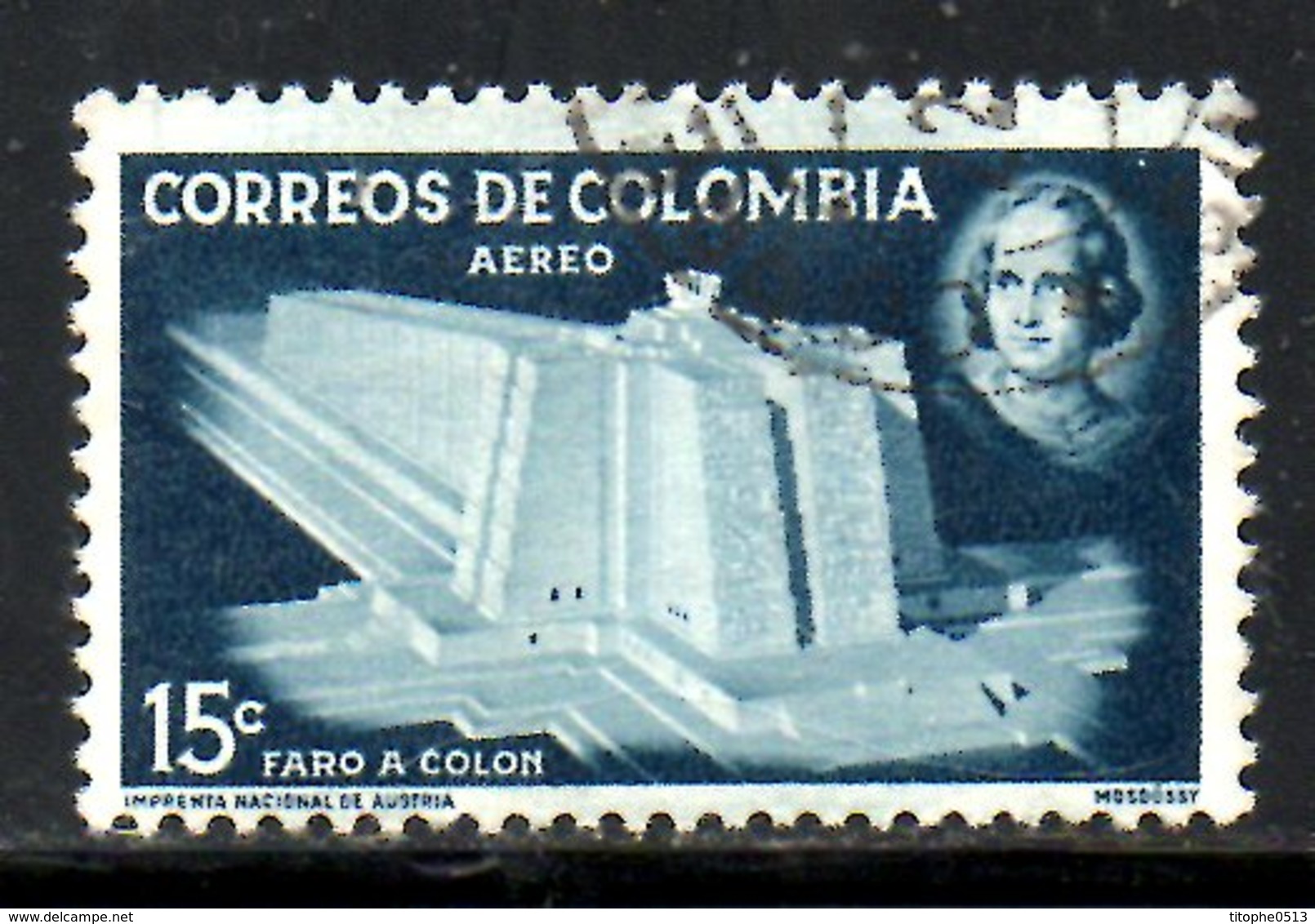 COLOMBIE. PA 285A Oblitéré De 1956. Phare De Colomb. - Colombie