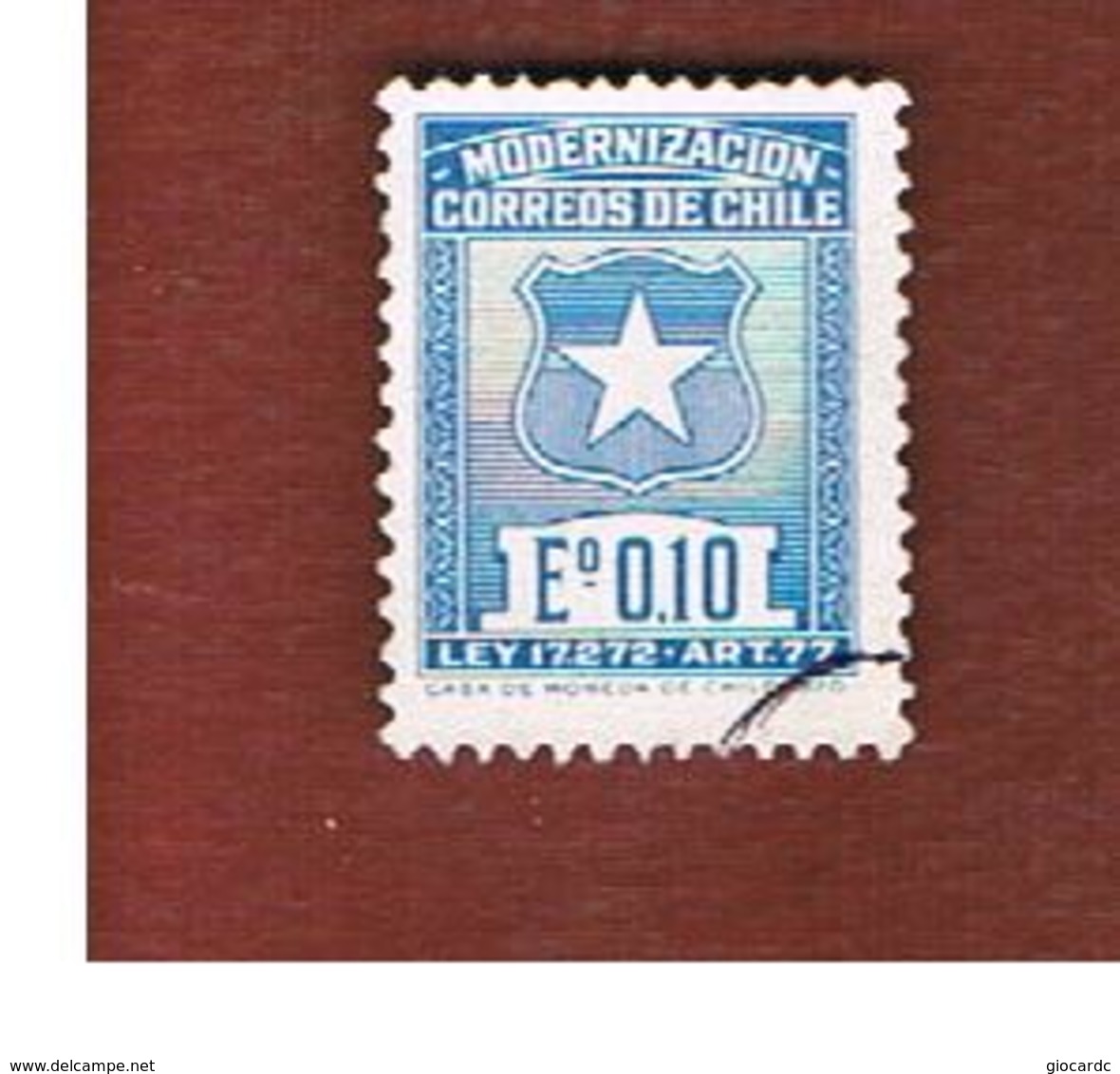 CILE (CHILE)  -   TAX STAMPS SG T646  -    1971  POSTAL MODERNIZATION    -     USED ° - Cile