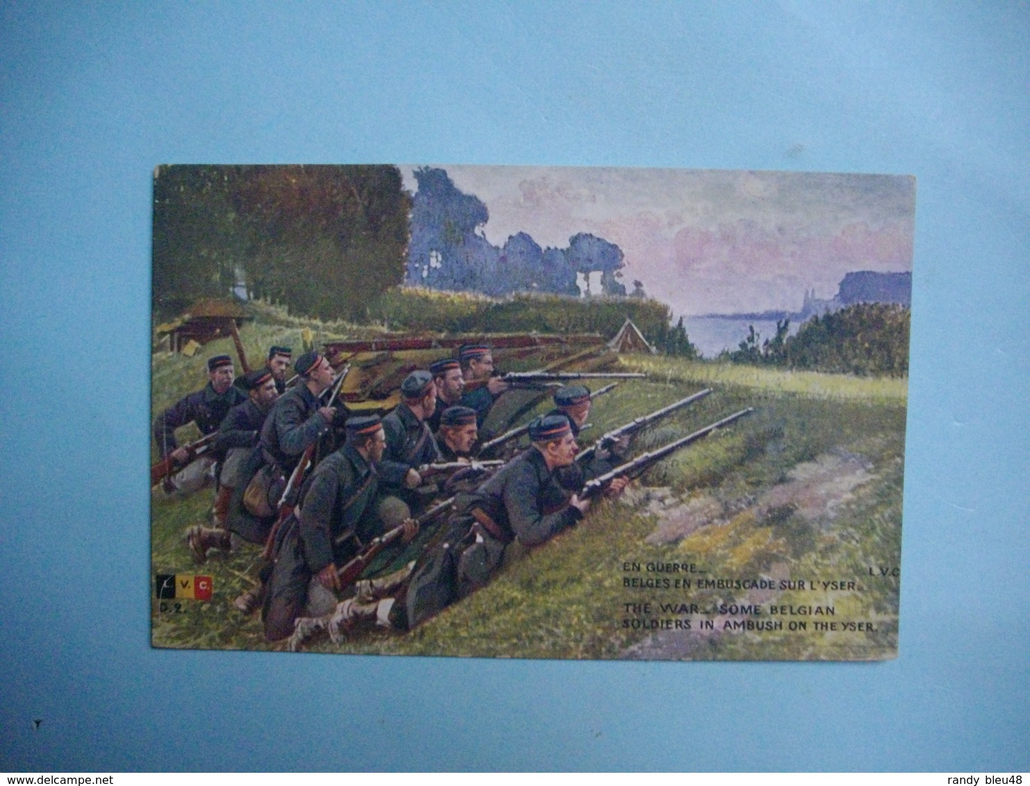 Guerre 1914 /18  -  En Guerre  -  Belges En Embuscade Sur L'Yser  -  BELGIQUE - Manoeuvres