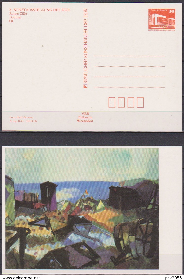 DDR Ganzsache Nr.PP019 B1/005b Künstlerpostkarte Ungebraucht Kunstausstellung ( D 4575 ) Günstige Versandkosten - Cartoline Private - Nuovi