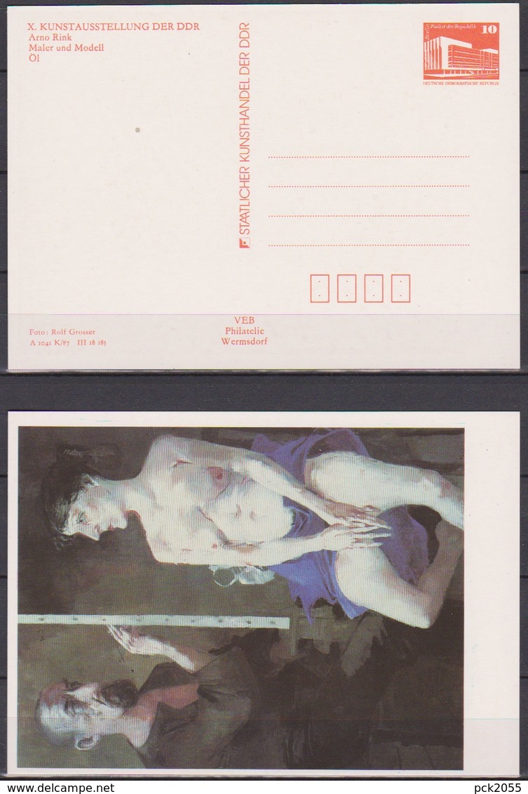 DDR Ganzsache Nr.PP019 B1/003b Künstlerpostkarte Ungebraucht Kunstausstellung ( D 4642 ) Günstige Versandkosten - Private Postcards - Mint