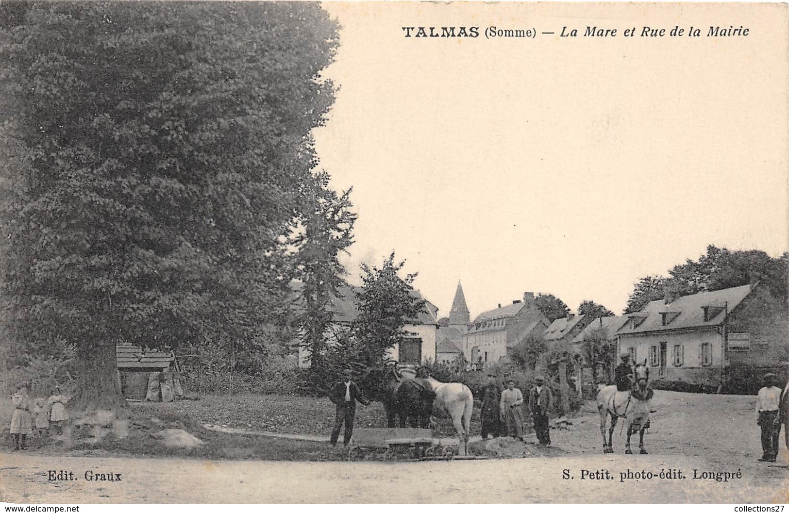 80-TALMAS- LA MARE ET RUE DE LA MAIRIE - Autres & Non Classés