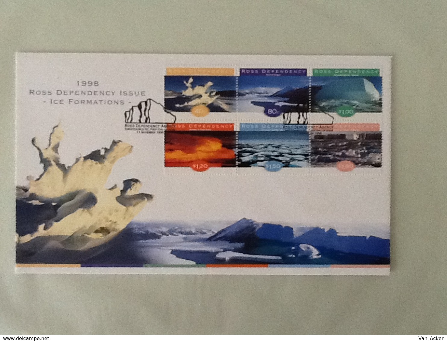 Ross Dependency Issue FDC 1998 Ice Formations - FDC