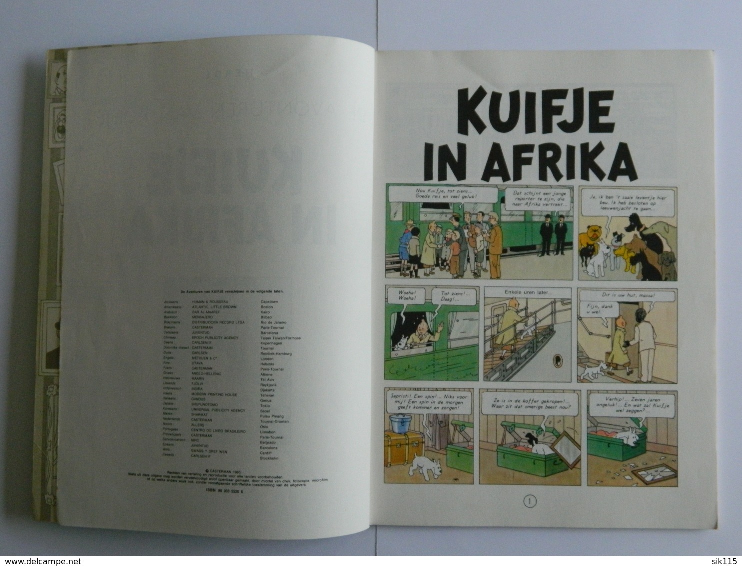 TINTIN - Kuifje In Afrika - Hergé - CASTERMAN - 1966 - Livre En Bon état - Kuifje