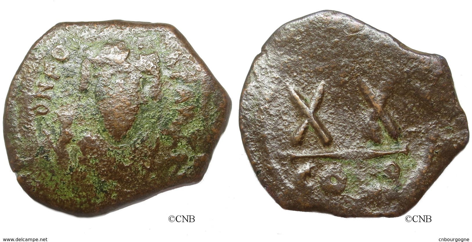 Empire Byzantin - Phocas (23/11/602-5/10/610) - Demi-follis, 603, Constantinople - Byz0025 - Byzantines