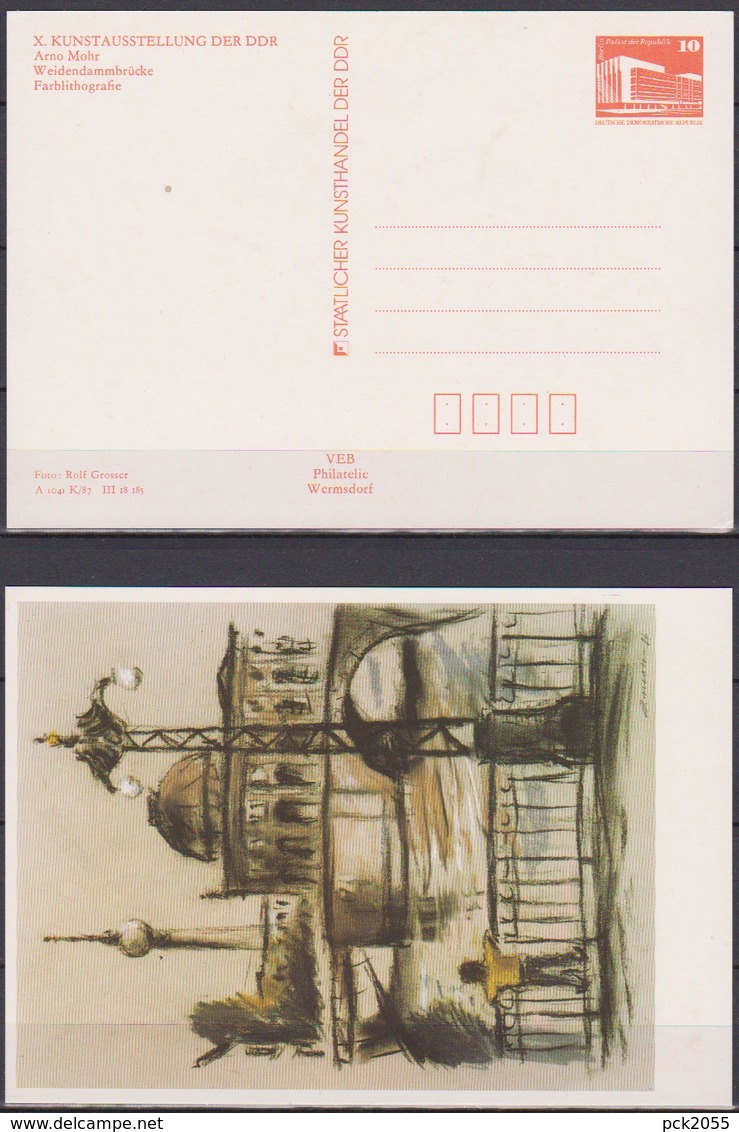 DDR Ganzsache Nr.PP019 B1/014b Künstlerpostkarte Ungebraucht Kunstausstellung ( D 4419a ) Günstige Versandkosten - Private Postcards - Mint