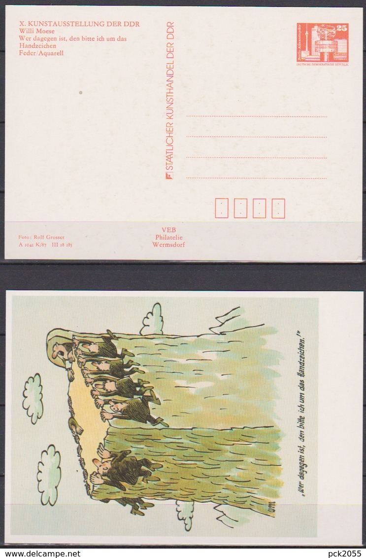 DDR Ganzsache Nr.PP020 B1/010b Künstlerpostkarte Ungebraucht Kunstausstellung ( D 4485 ) Günstige Versandkosten - Cartoline Private - Nuovi