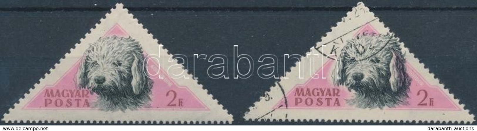 O 1956 Magyarországi Kutyafajták (I) 2Ft,  A Szürke Szín Jelentós Eltolódásával + Fogazási Hibával / Mi 1467 With Shifte - Altri & Non Classificati