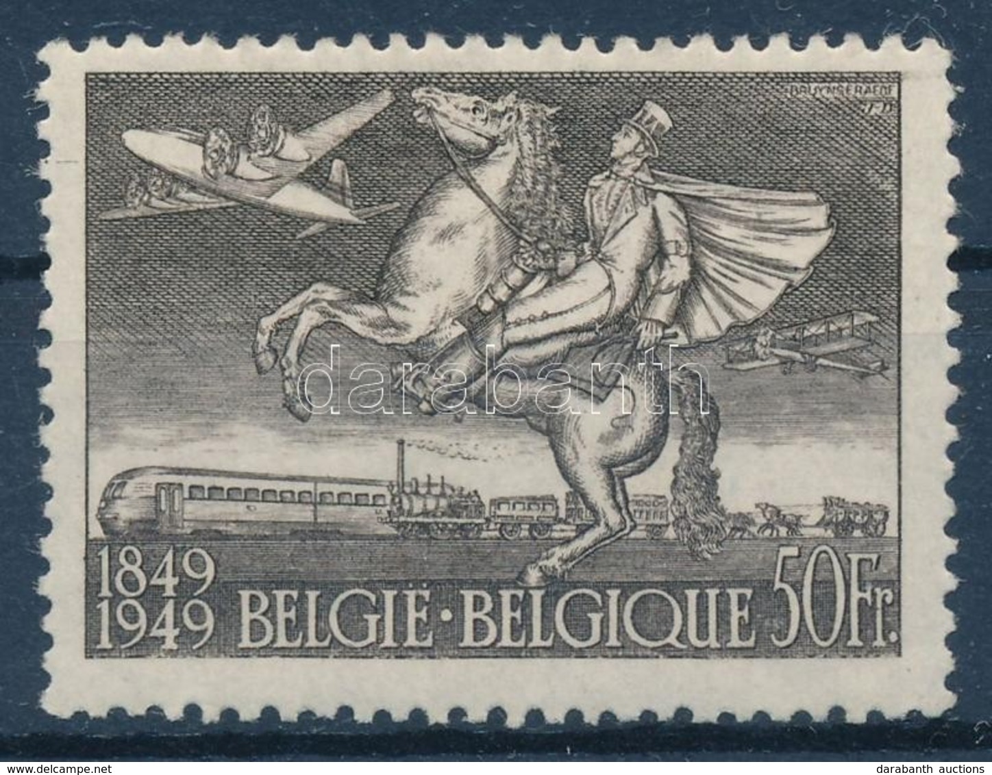 ** Belgium 1949 100 éves A Belga Bélyeg Mi 845 (Mi EUR 55.-) - Other & Unclassified