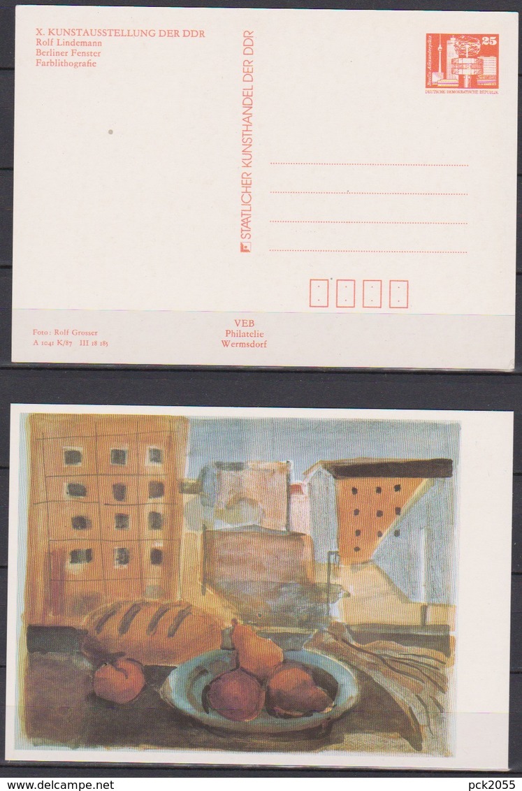 DDR Ganzsache Nr.PP020 B1/002b Künstlerpostkarte Ungebraucht Kunstausstellung ( D 1982 ) Günstige Versandkosten - Cartoline Private - Nuovi