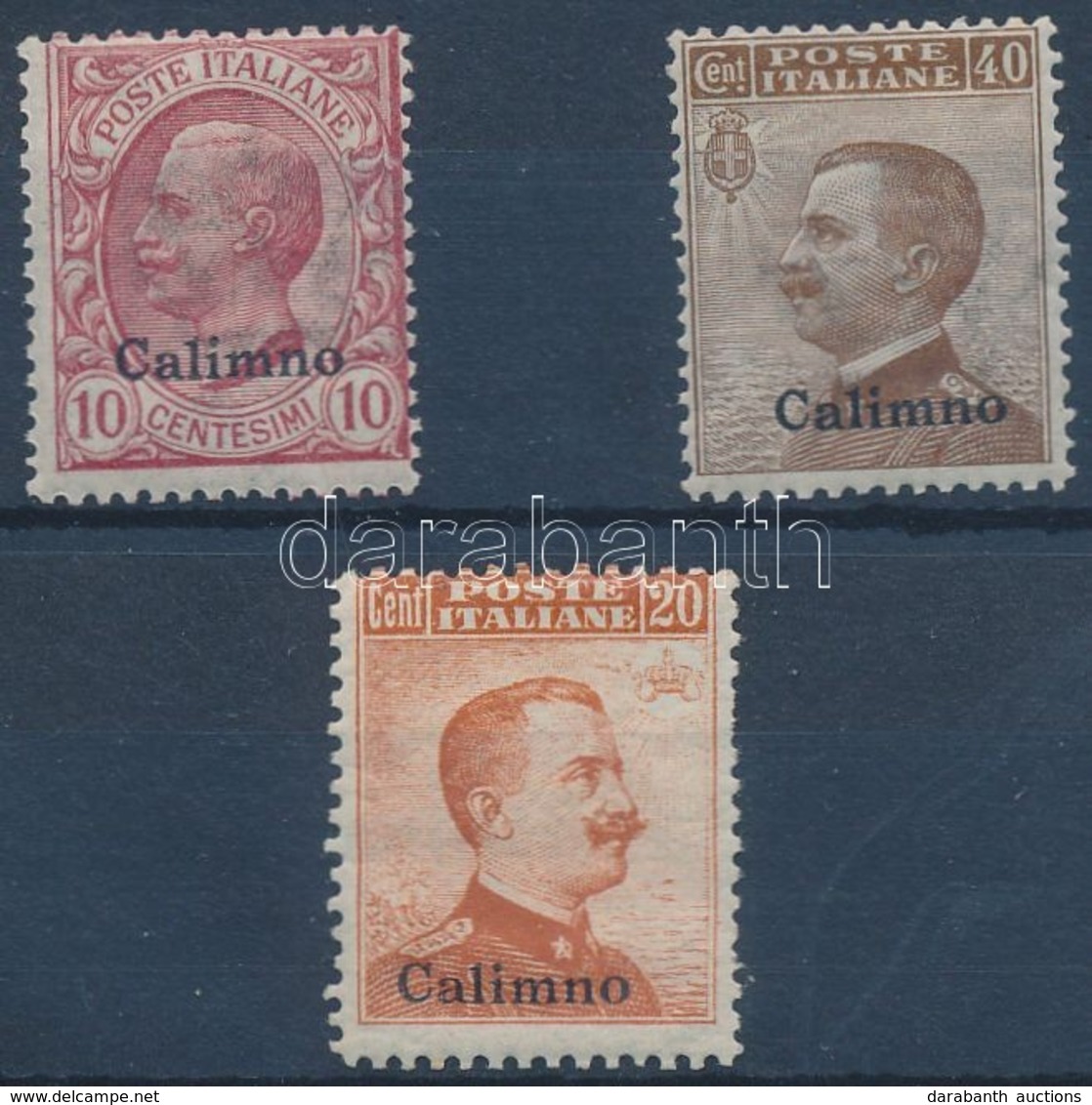 * 1912 Forgalmi 3 érték Calimno Felülnyomással Mi 4, 8 , 11 I - Altri & Non Classificati