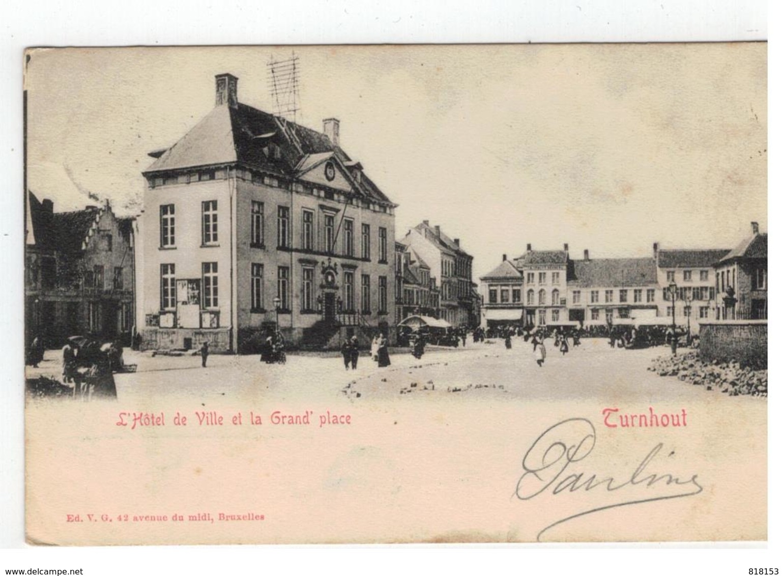 Turnhout  L'Hôtel De Ville Et La Grand'place 1904 - Turnhout