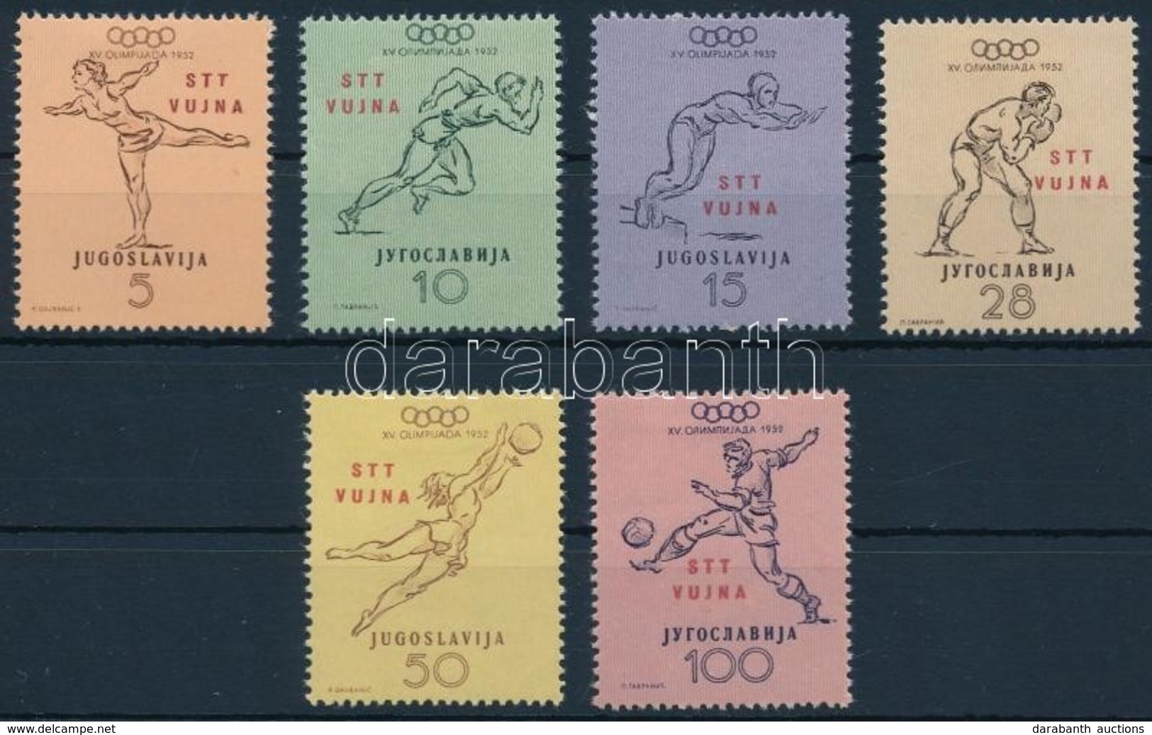 * 1952 Nyári Olimpia, Helsinki Sor,
Summer Olympics, Helsinki Set
Mi 70-75 - Altri & Non Classificati
